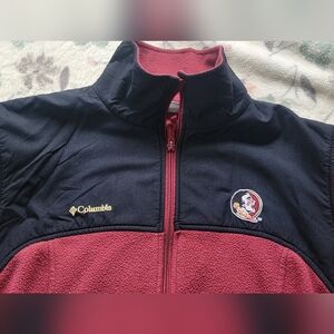Columbia Black and Red Fleece Jacket